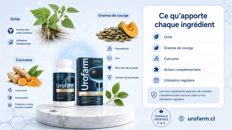 Urofarm — ce qu'apporte chaque ingrédient de la formule